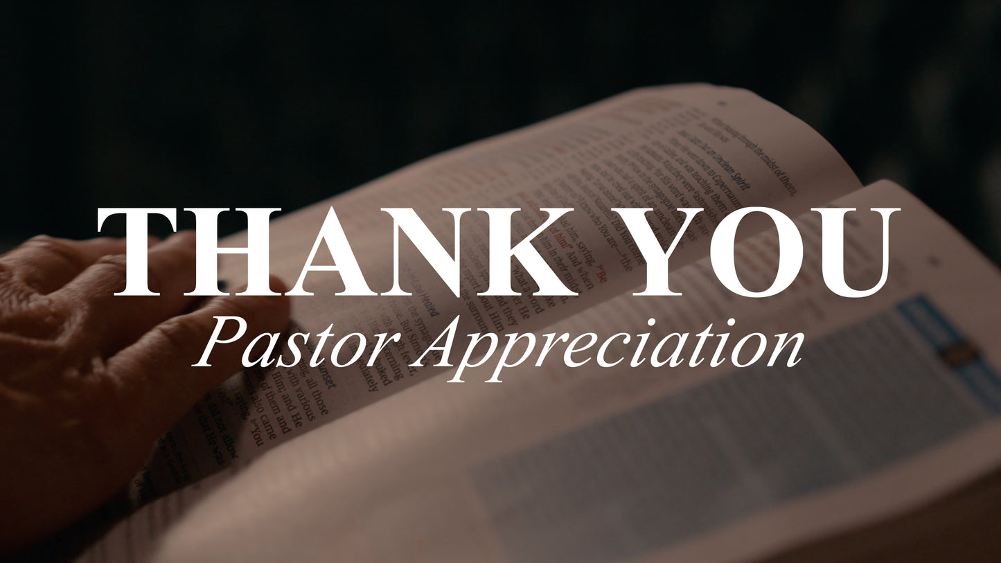 Thank You (Pastor Appreciation)