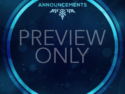 Christmas Glow Snowflakes Announcements