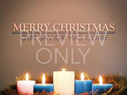 Advent Wreath Blue Merry Christmas