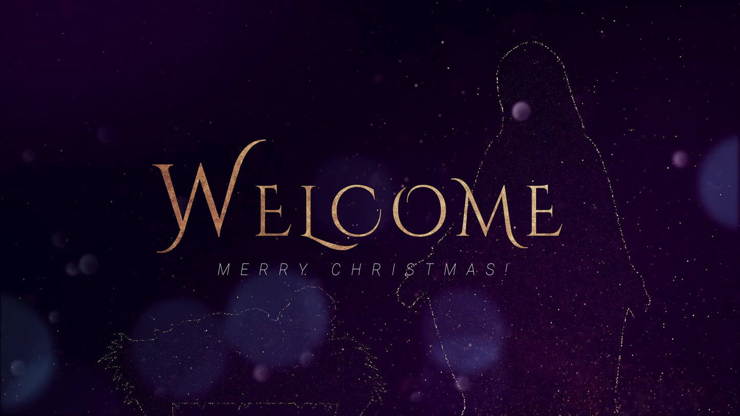 Sparkly Christmas Welcome Still