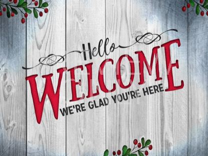 Wooden Christmas Welcome Still