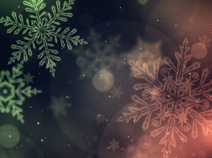 Christmas Glow Snowflakes Red Green