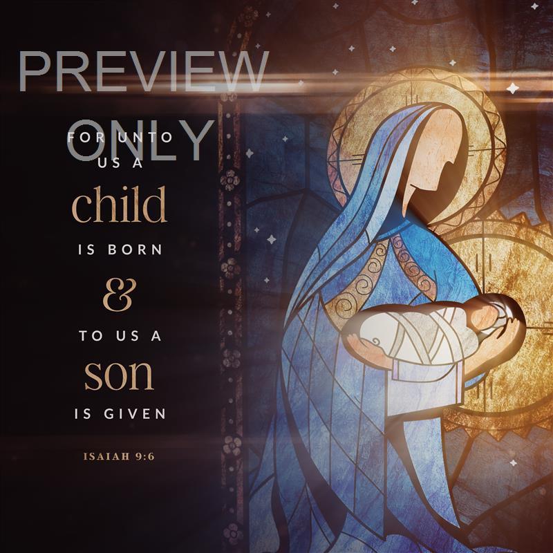 Nativity Glass Isaiah 9:6 A