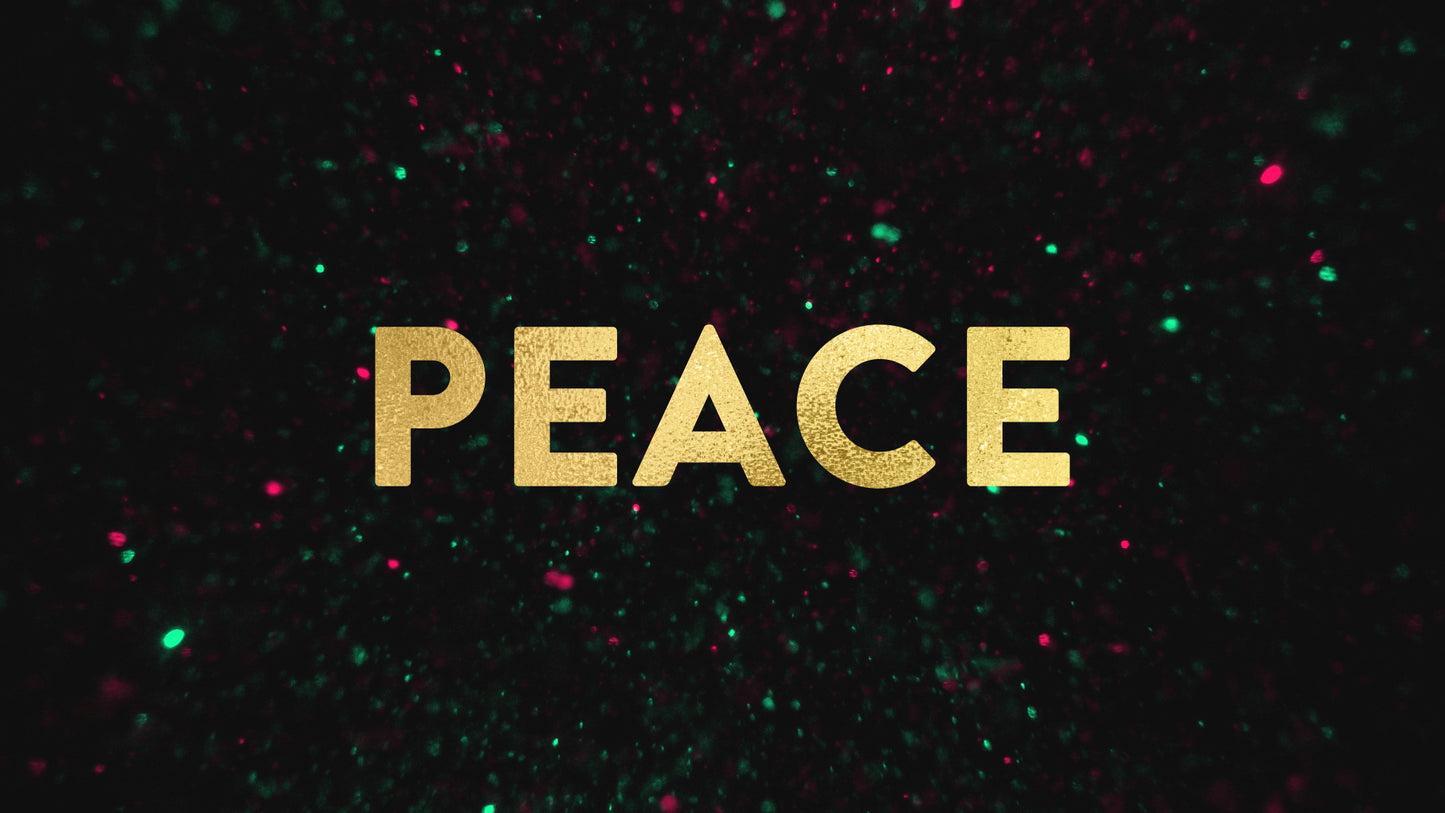 Christmas Glitter Peace Still