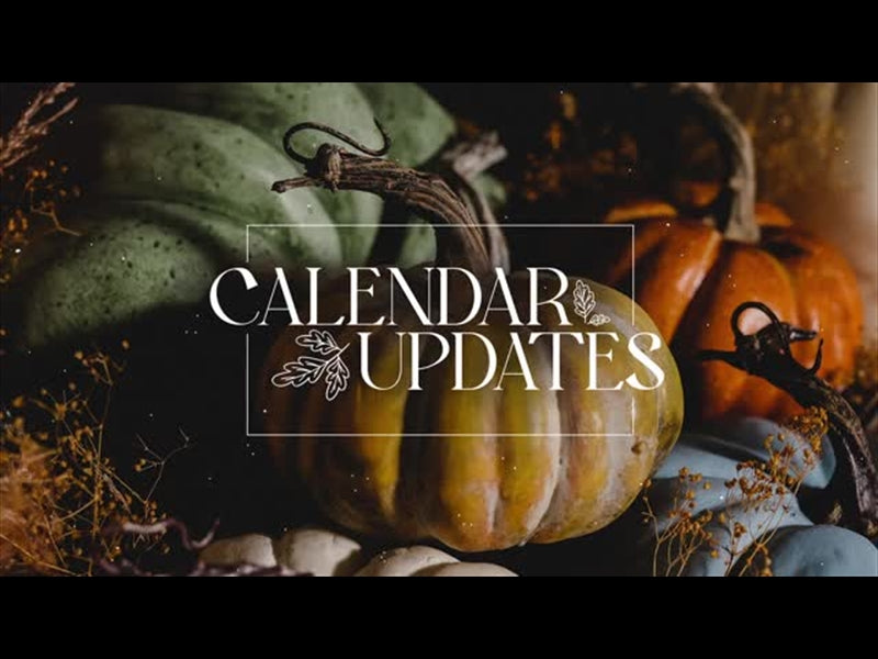 Fall Calendar Updates