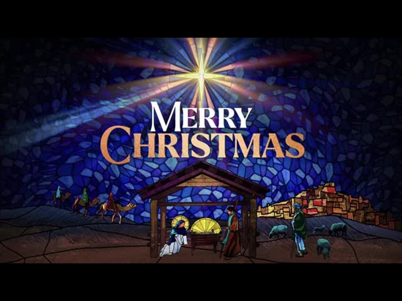 Christmas  Stained  Glass  Merry Christmas