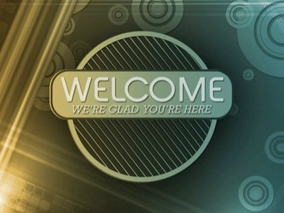 Retro Circles Welcome