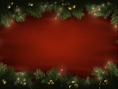 Classic Christmas Gold & Garland Frame