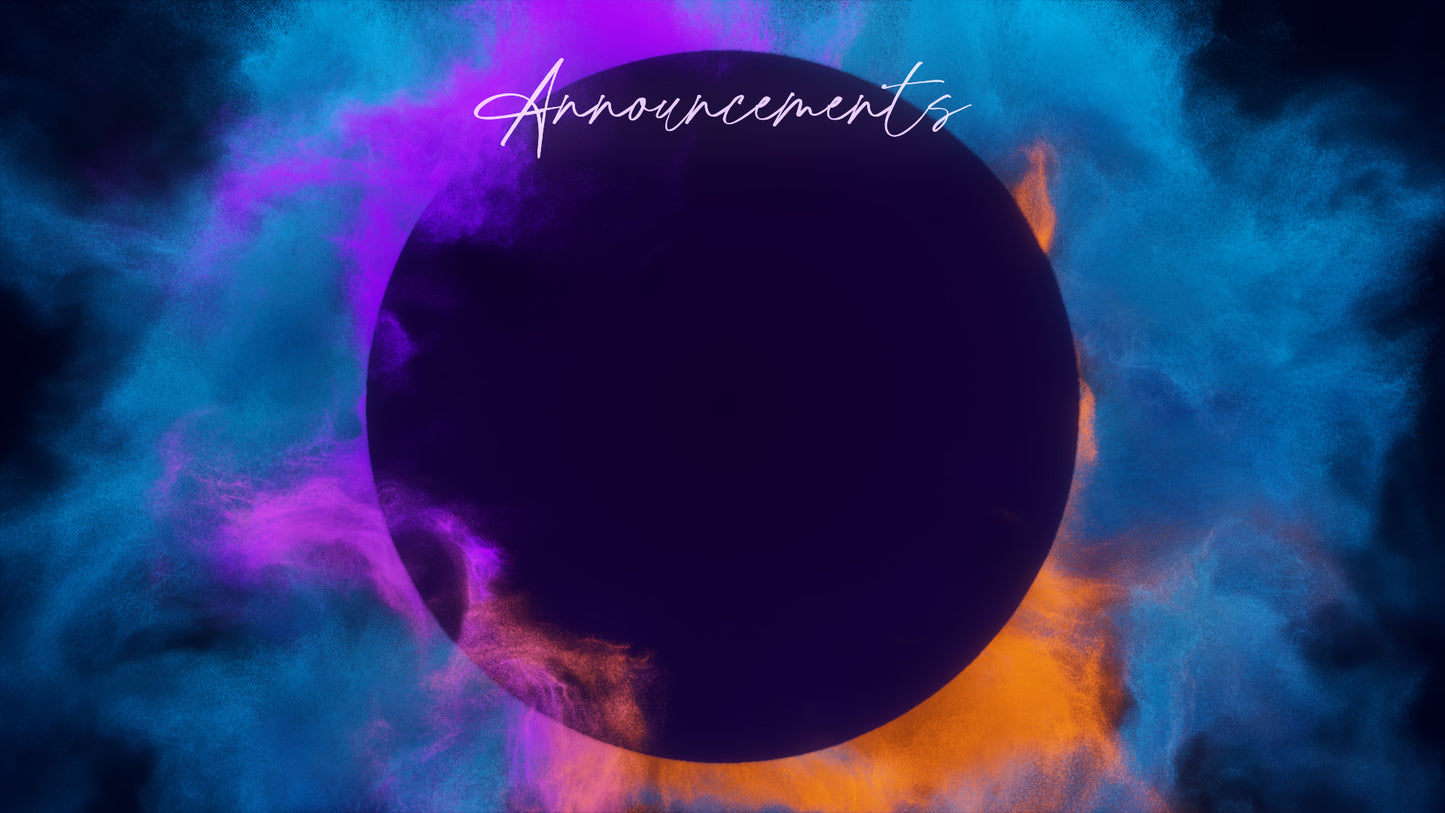 Color Blast: Announcements