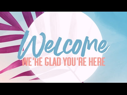 Modern Palm Magenta Welcome