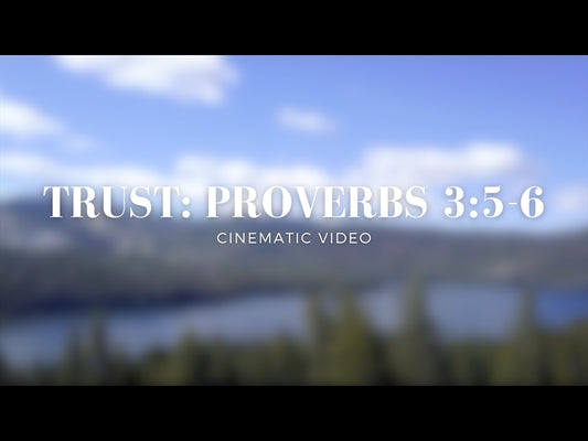 Trust Proverbs 3 5-6