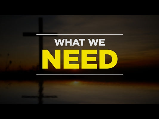What We Need