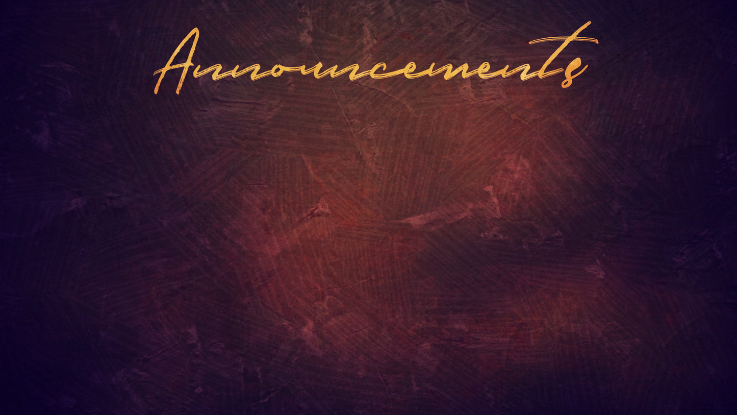 Fall Into Grace Announcements Still