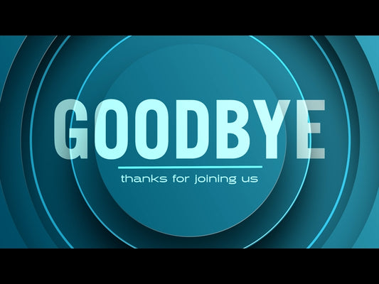 Electric Blue Circle Goodbye Animation