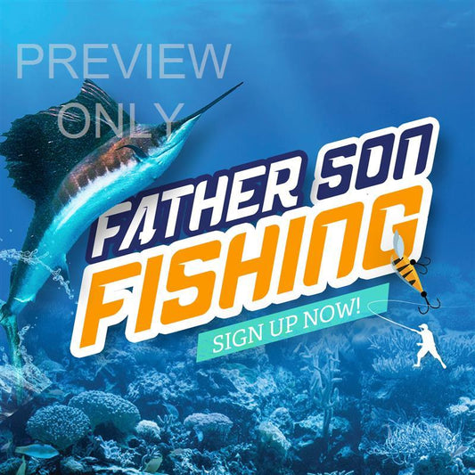 Father Son Fishing Day Social Graphic Alt