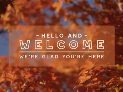 Fall Focus Welcome