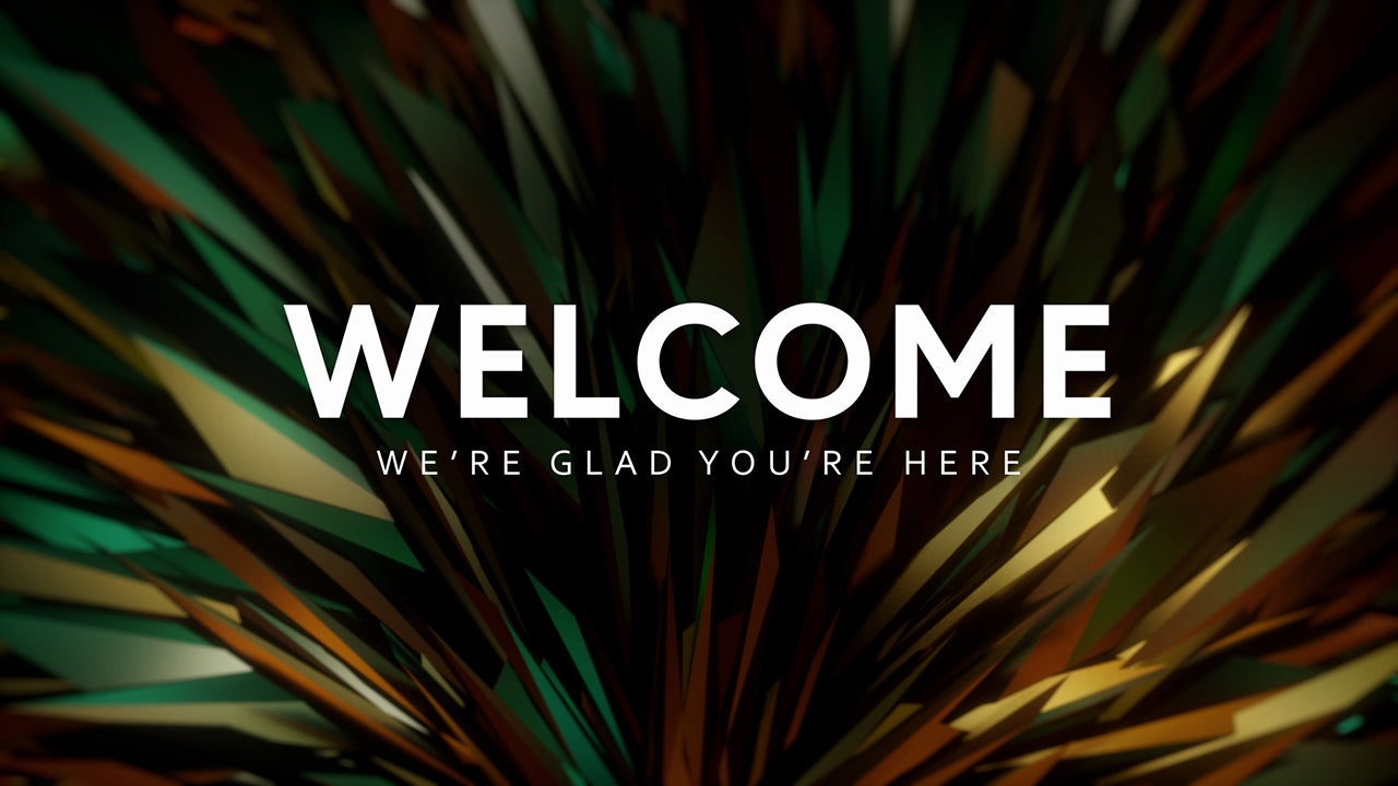 Feathered Glass Welcome Still