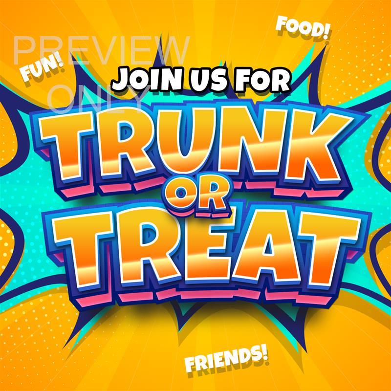 Trunk Or Treat - Fun Food Games Social Graphic Title