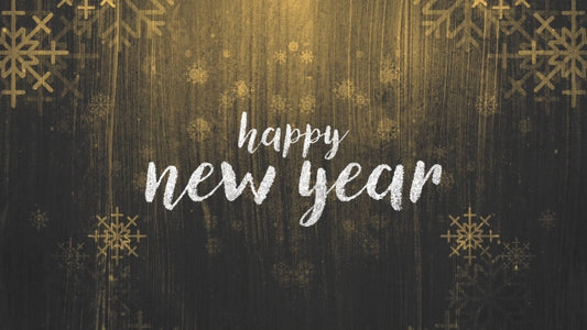 Rustic Winter Snow Happy New Year