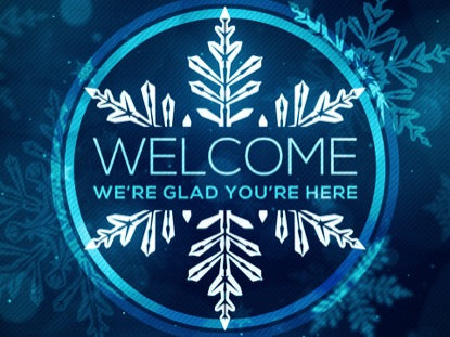 Christmas Glow Snowflakes Welcome