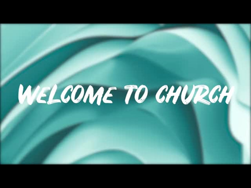 Welcome To Church Blue Abstract Motion Background