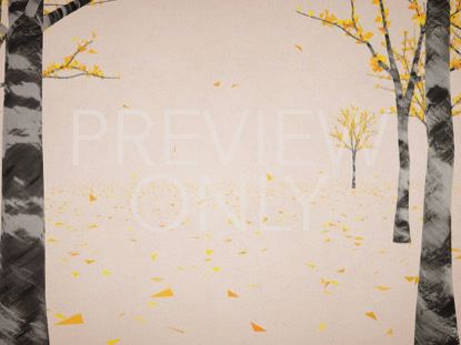 Digital Autumn Birch Forest