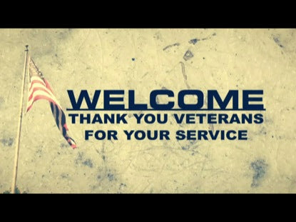 Thank You Veterans Welcome Screen
