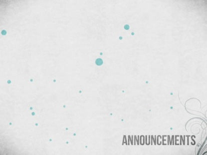 Fresh Start Announcements