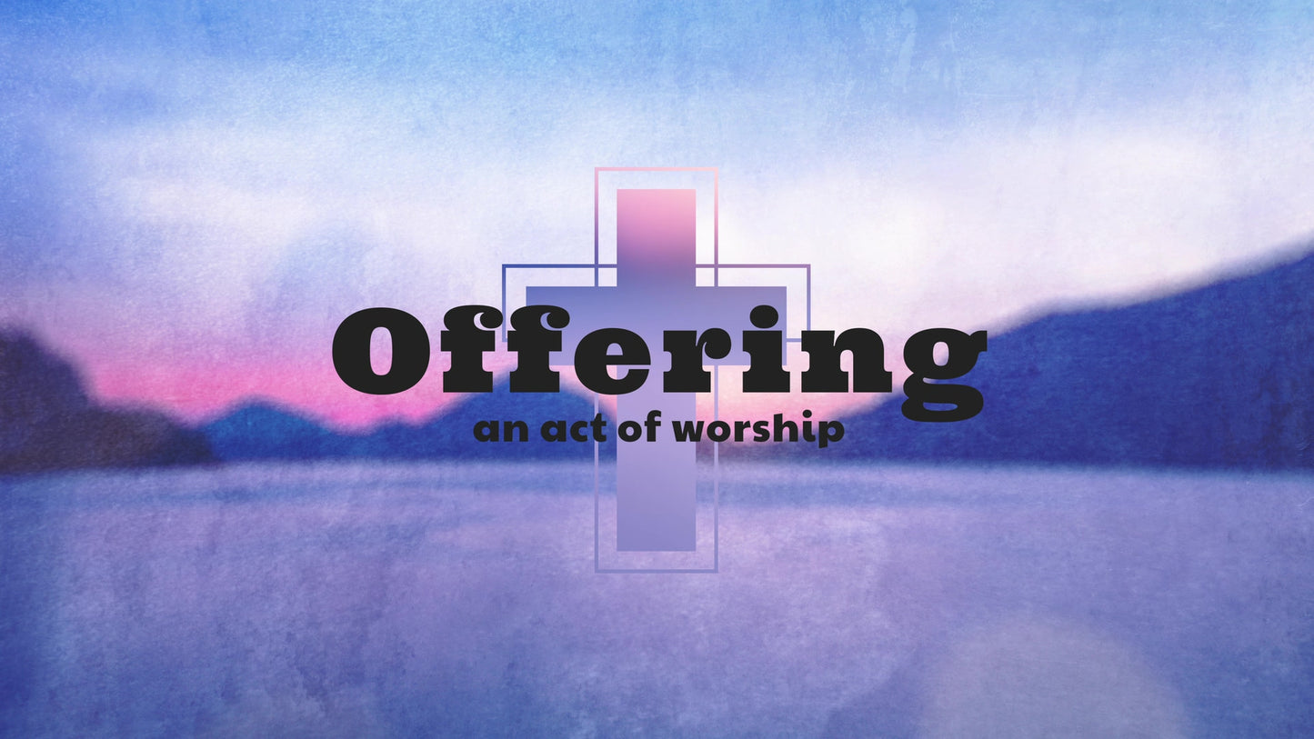 Watercolor Cross Offering