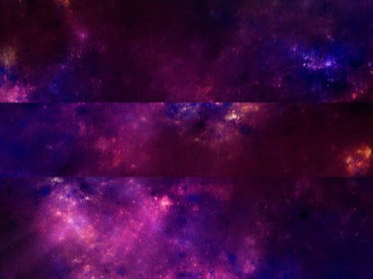 Space Upward Scroll Pink And Blue Horizontal Bar