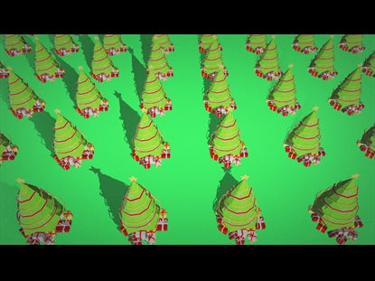 Christmas Trees Green Motion Loop