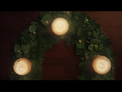 Christmas Candles Three Candles Close