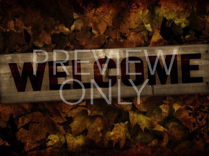 Burlap Leaves Welcome Still