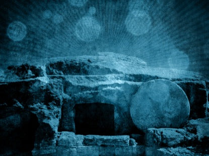 Empty Tomb Grunge Blue