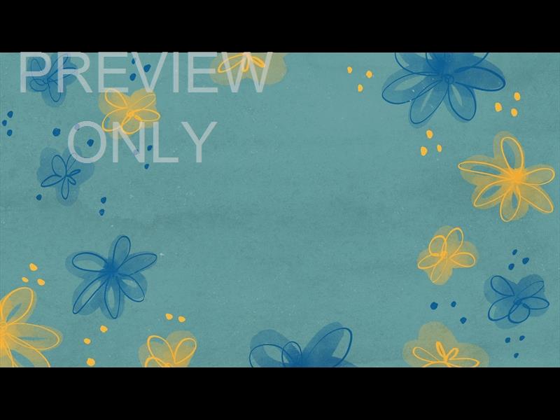 Blue Yellow Floral Still