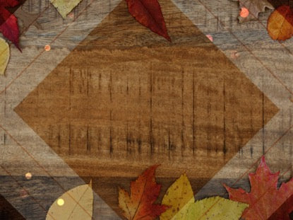 Rustic Wood Autumn Leaves Bright