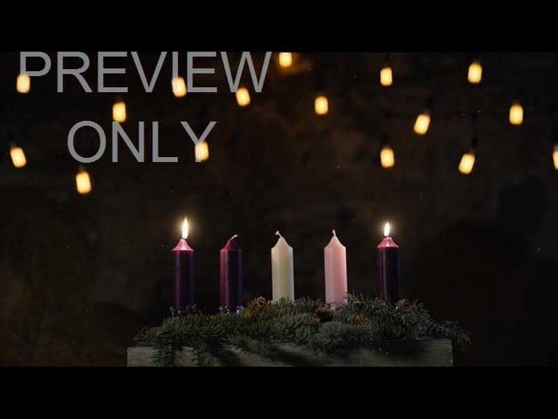 Rustic Christmas Advent Candles Week 2 Still