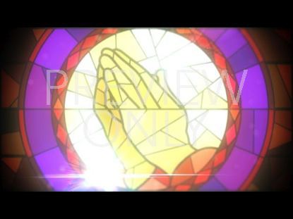 Praying Hands In Stained Glass