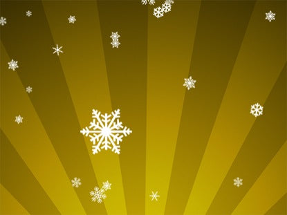 Snowflakes On Gold Radial Loop