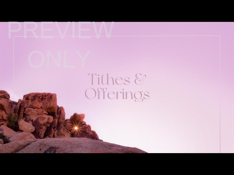 Desert Pink Tithes And Offerings