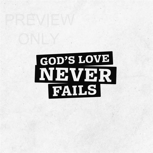 God's Love Never Fails: Social Graphic Title 3