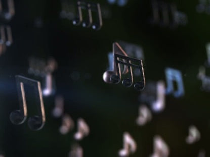 Rising Music Notes Loop