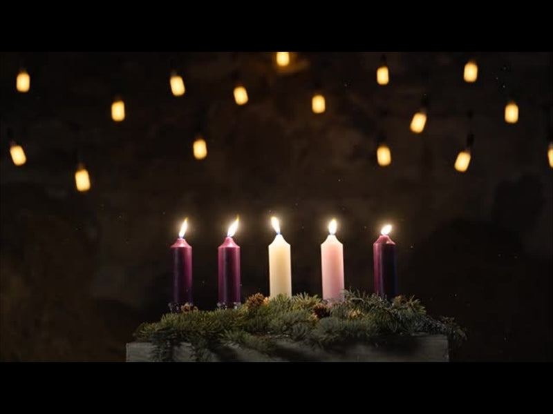 Rustic Christmas Advent Candles Week 5