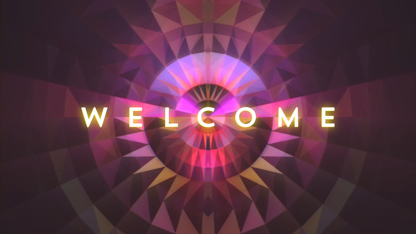 Geometric Glow Welcome Still