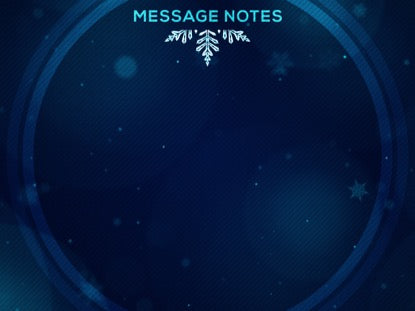 Christmas Glow Snowflakes Message Notes
