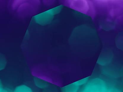 Bokeh Shapes Purple Teal Octagons Reflected