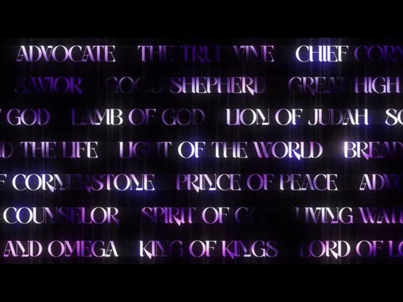 Lttrs Names Of Jesus Purple Wall