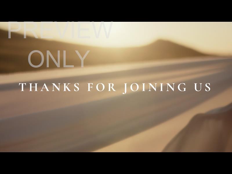Banner Flow Slide - Thanks For Joining Us
