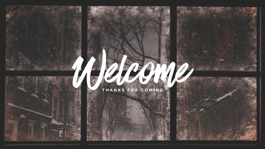 Christmas Windows Welcome Still