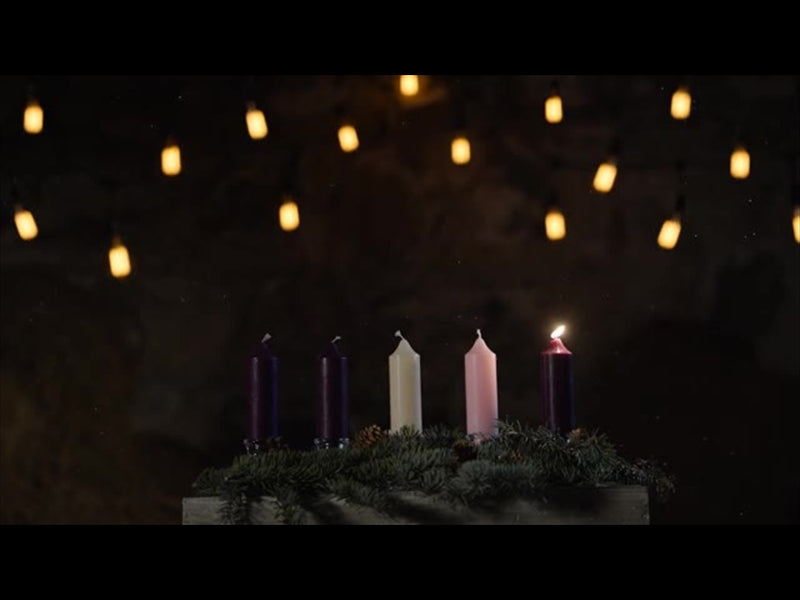Rustic Christmas Advent Candles Week 1